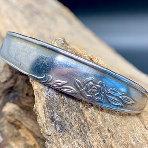 Silverware Cuff Bracelet-Fancy Rose