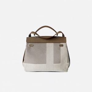 Äkta läderväska med topphandtag i kanvas, elegant axelremsväska, strukturerad designerväska, mångsidig, vardagsväska, arbetsväska, resa bild 6