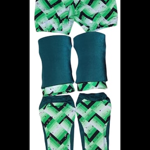 pro wrestling biker shorts with kneepads and kickpads
