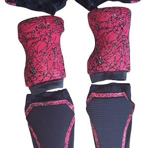 pro wrestling biker shorts with kick pads and knee pads