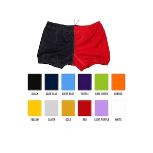 Pro wrestling biker shorts two colors. Double layered with draw string.