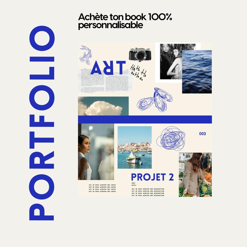 Blue and Aesthetic Portfolio Template / Model - Etsy Canada