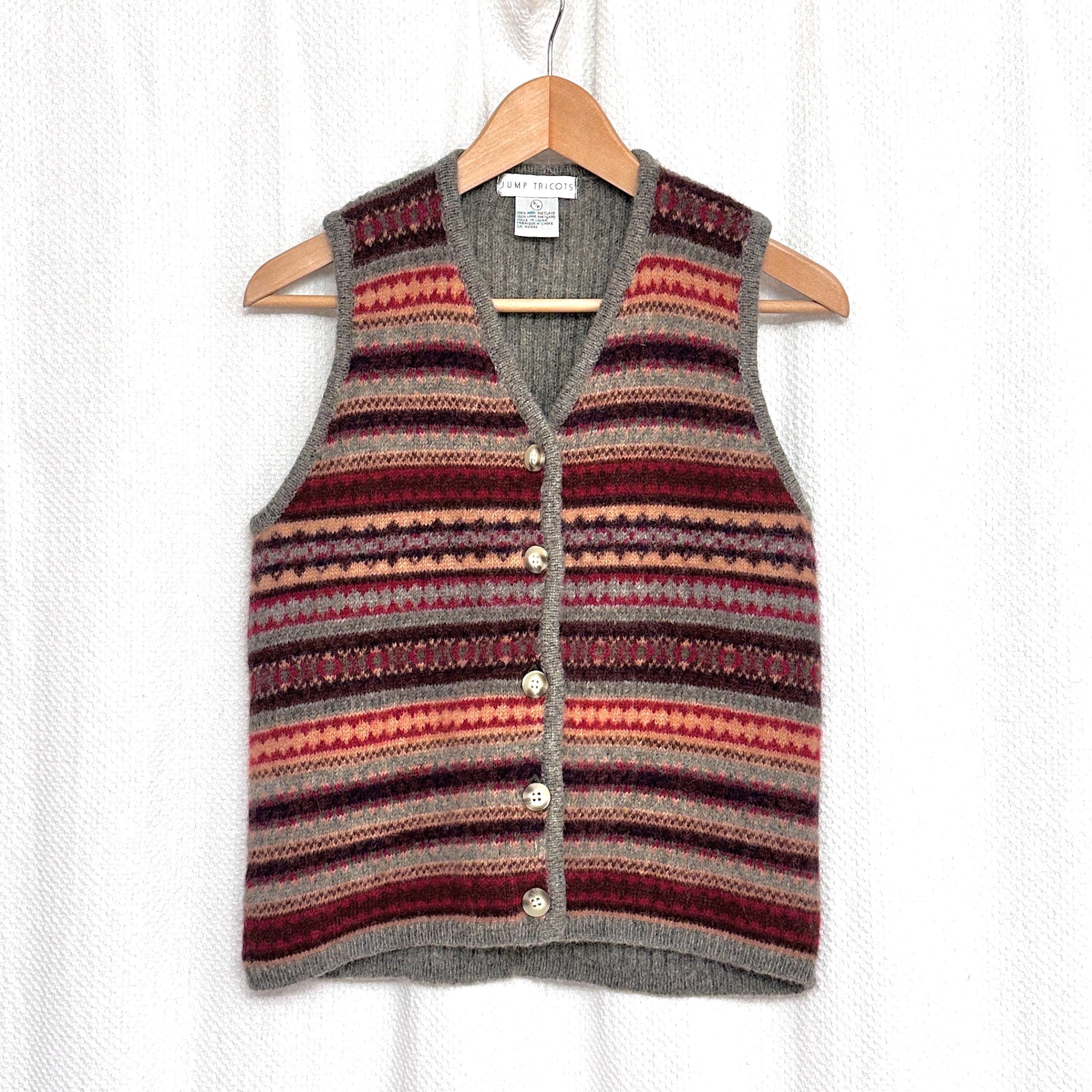 Shetland wool vest - Etsy 日本