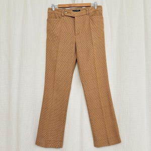 Lauren Ralph Lauren Adelle Hose mit Hahnentrittmuster | Camel Karo Hose | Größe 8 | Baumwollmischung | Vintage Arbeitshose Hose | Preppy Minimalis