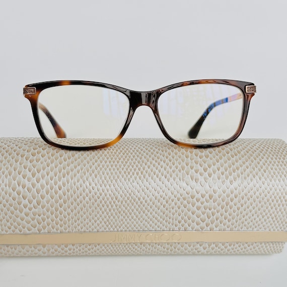 Jimmy Choo Tortoise & Rose Gold Eyeglasses: Italian Luxury  display picture 1