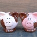 Oink Oink - Shades of Pink Dirty Piggy Ceramic Salt and Pepper Shakers Set