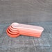 Shades of Coral Nesting Ceramic Measuring Spoons - Ombre - Pink / Orange / Coral - MTO