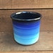 Shades of Blue Ombre Ceramic Utensil Holder / Crock - Large - Gradient Design - Shades of Blues - Royal Aqua Navy MTO