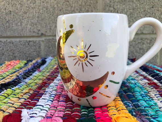 Coffee Mugs Set of 6 – 16 Oz Cups Ceramic for Tea, Ombre Multicolor