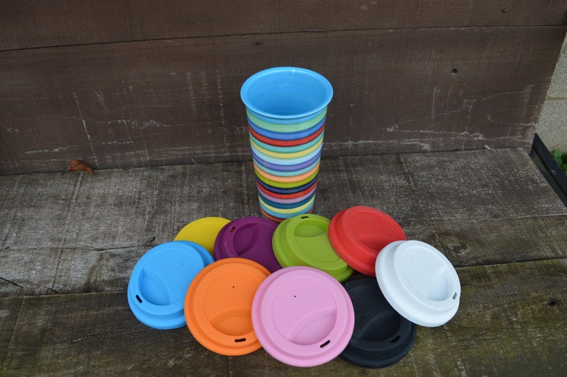 One Silicone Lid for Ceramic Travel Mugs Pick Your Color Etsy