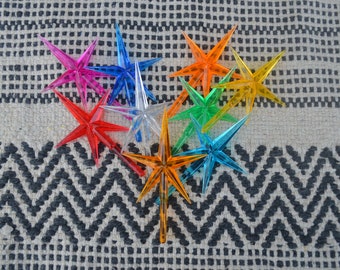 Extra Star - Vintage Style Ceramic Christmas Tree Plastic Replacement Star - Sold Individually - Large or Small