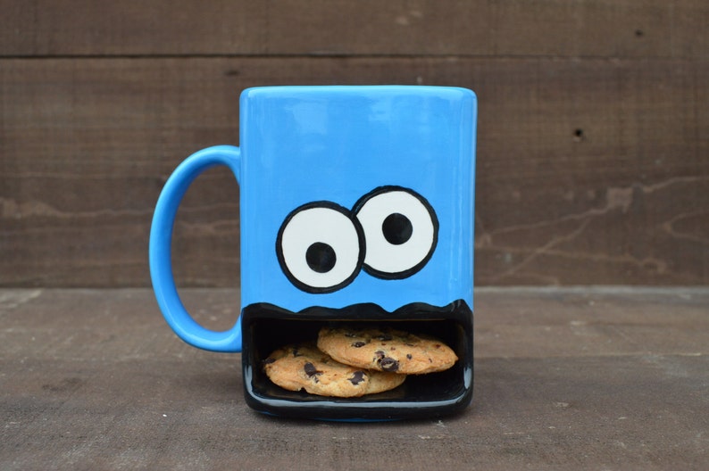 Googly Eyed Monster Dunk Mug  Ceramic Cookie and Milk Mug  image 0