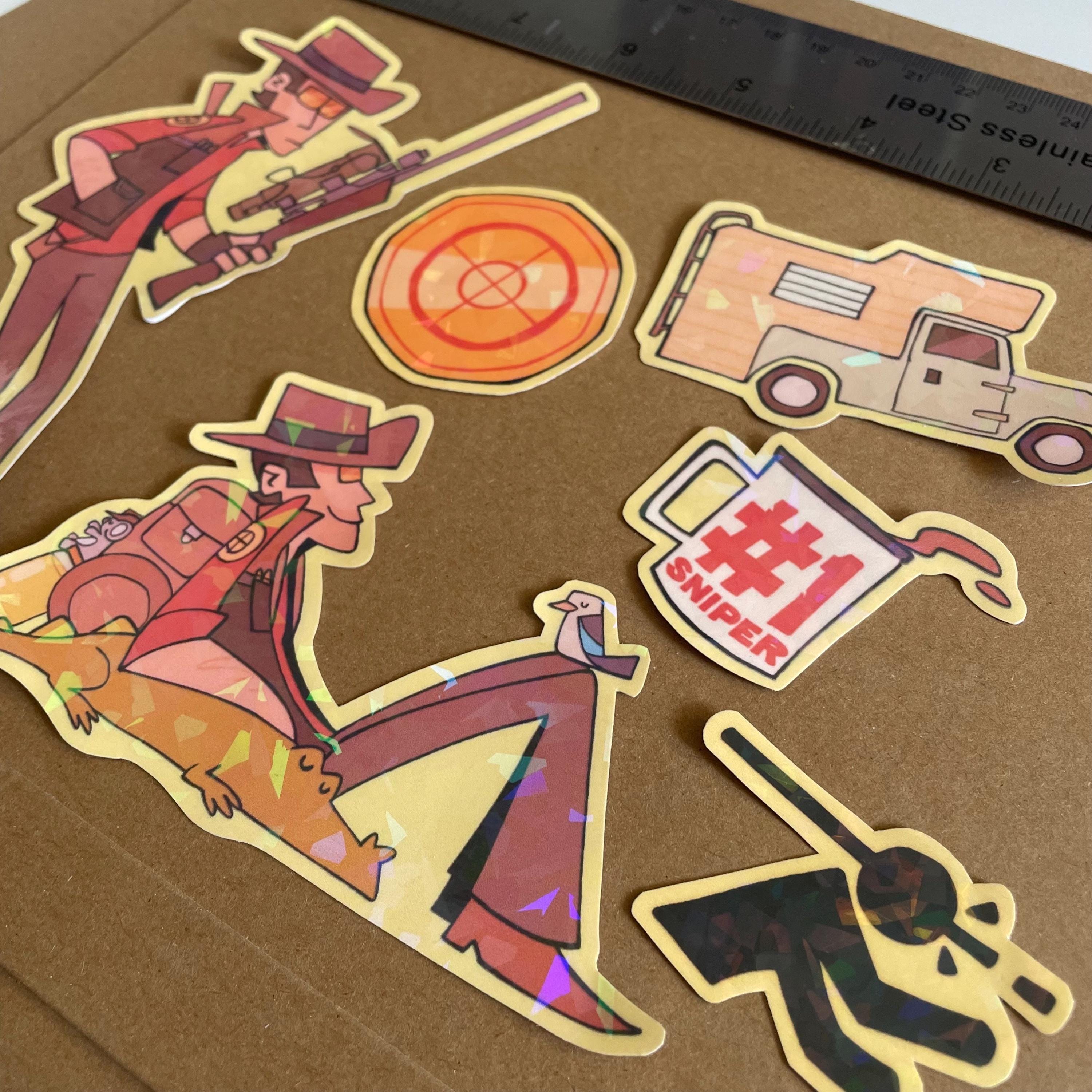 SNIPER カセット ステッカー 2枚 BURNY PROJECT ソノシート TF2 - Sniper Sticker Pack - Etsy