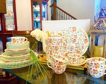 8-piece Tea Set - Minton - Haddon Hall - Etsy