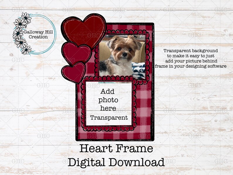 Heart Frame Sublimation Design: Valentines Day Magnet PNG, Burgundy ...