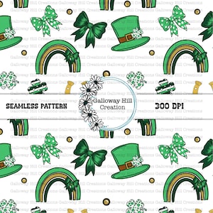 St Patricks Day seamless pattern, St Pattys seamless pattern, digital download , St Patricks Day digital paper, fabric pattern, shamrock