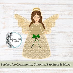 Elegant Angel PNG Design: Angel Earring PNG, Angel Badge Reels, Angel Ornament, Digital Download