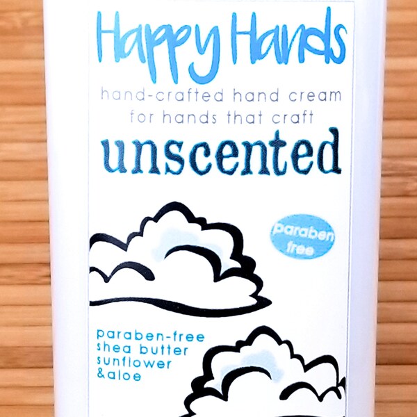 ONGEPARFUMEERDE handcrème voor breiers Happy Hands Knitting Natural Shea Butter Hand Lotion - Ongeparfumeerde geurvrije Unisex Crafters