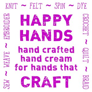Scented Shea Butter Hand Cream VANILLA JASMINE Soft Floral Fragrance Natural Hand Cream Lotion for Knitters and Crafters Happy Hands image 4