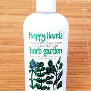 Scented Shea Butter Hand Cream Fresh Herb Garden Fragrance Happy Hands Hand Crafted Natural Hand Cream for Knitters & Crafters image 4