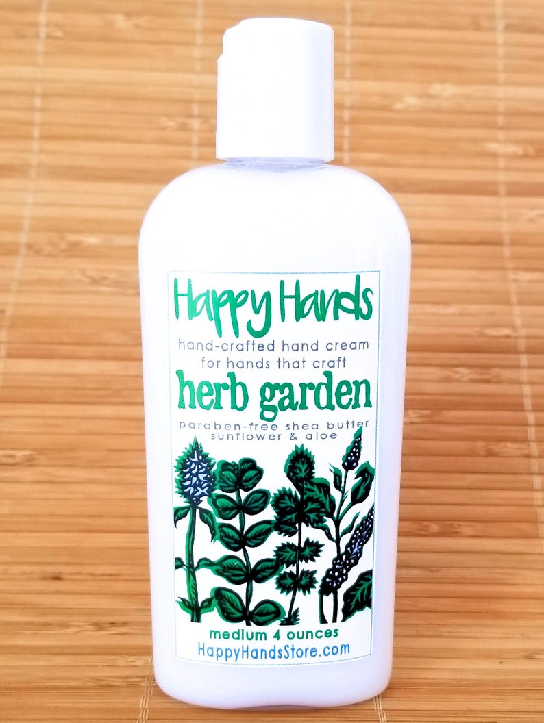 Scented Shea Butter Hand Cream Fresh Herb Garden Fragrance Happy Hands Hand Crafted Natural Hand Cream for Knitters & Crafters image 4