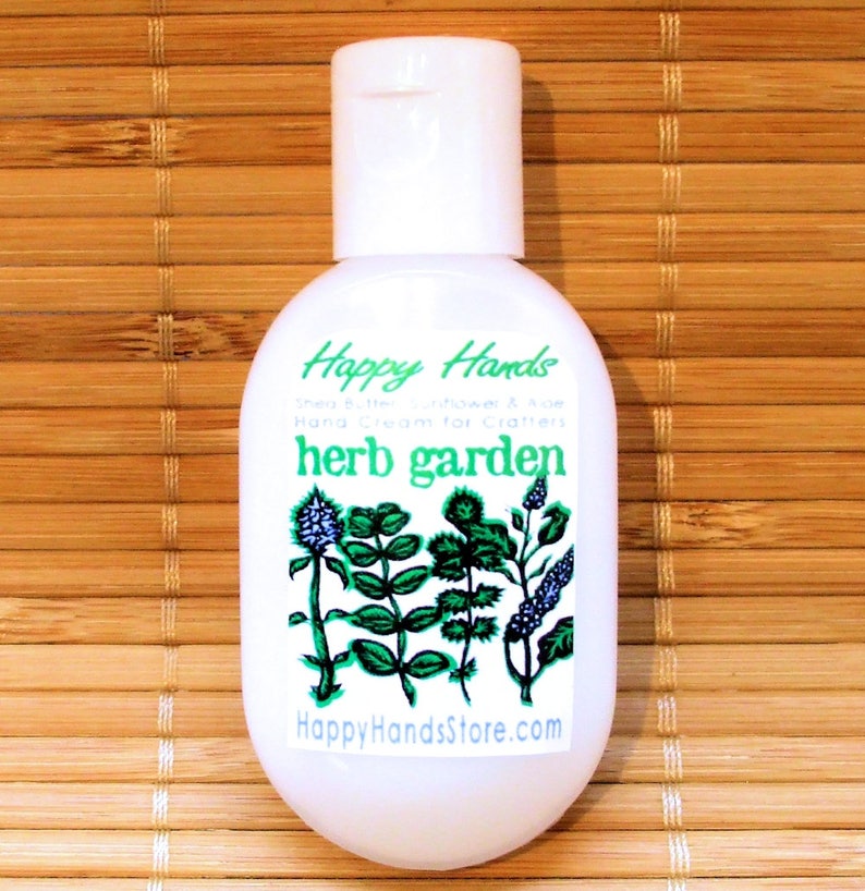 Scented Shea Butter Hand Cream Fresh Herb Garden Fragrance Happy Hands Hand Crafted Natural Hand Cream for Knitters & Crafters image 6