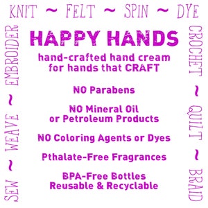 Scented Shea Butter Hand Cream ROSE PETALS Old Fashioned Floral Fragrance Happy Hands Hand Crafted Natural Lotion for Knitters & Crafters image 3