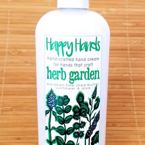 Scented Shea Butter Hand Cream Fresh Herb Garden Fragrance Happy Hands Hand Crafted Natural Hand Cream for Knitters & Crafters image 3