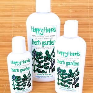 Scented Shea Butter Hand Cream Fresh Herb Garden Fragrance Happy Hands Hand Crafted Natural Hand Cream for Knitters & Crafters image 2