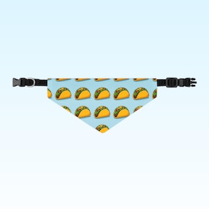 Taco-Themed Pet Bandana Collar for Dogs, Fun Accessory, Dog Lover Gift, Pet Costume, Taco Tuesday, Playful Design