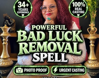 Bad Luck Removal Spell, Negative Energy Cleansing, Good Fortune Ritual, Curse Removal