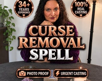May include: A digital graphic featuring the text CURSE REMOVAL SPELLS BY MILENA MIRACLES. The image includes circular badges stating 34+ YEARS EXPERIENCE and 100% REAL CASTING, along with rectangular buttons labelled PHOTO PROOF and URGENT CASTING.