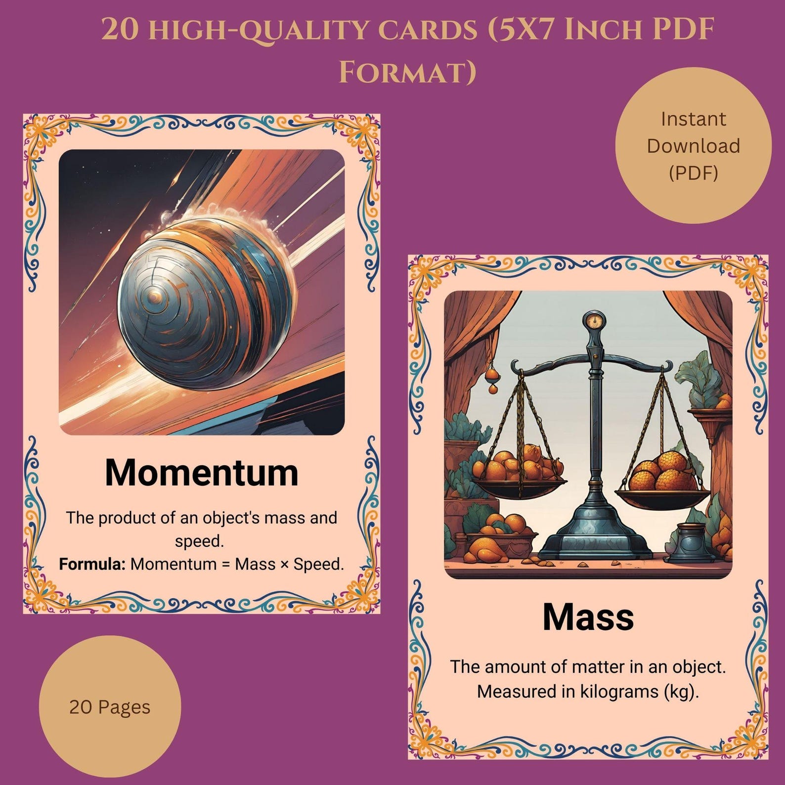 Physics Flash Cards: STEM Study Set (digital Download) - Etsy