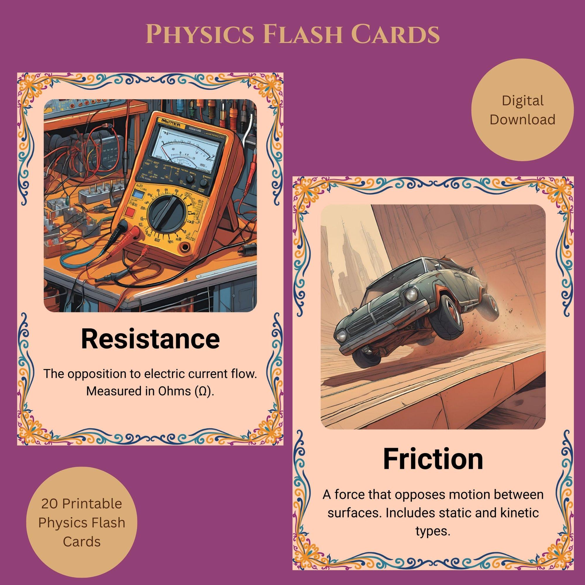 Physics Flash Cards: STEM Study Set (digital Download) - Etsy