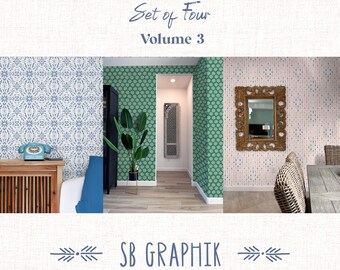 Modern behangmodel set van vier - deel 3 - Photoshop met slimme objecten