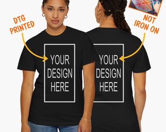 Camiseta Custom Comfort Colors: Camiseta de algodón hilado en anillo con estampado personalizable