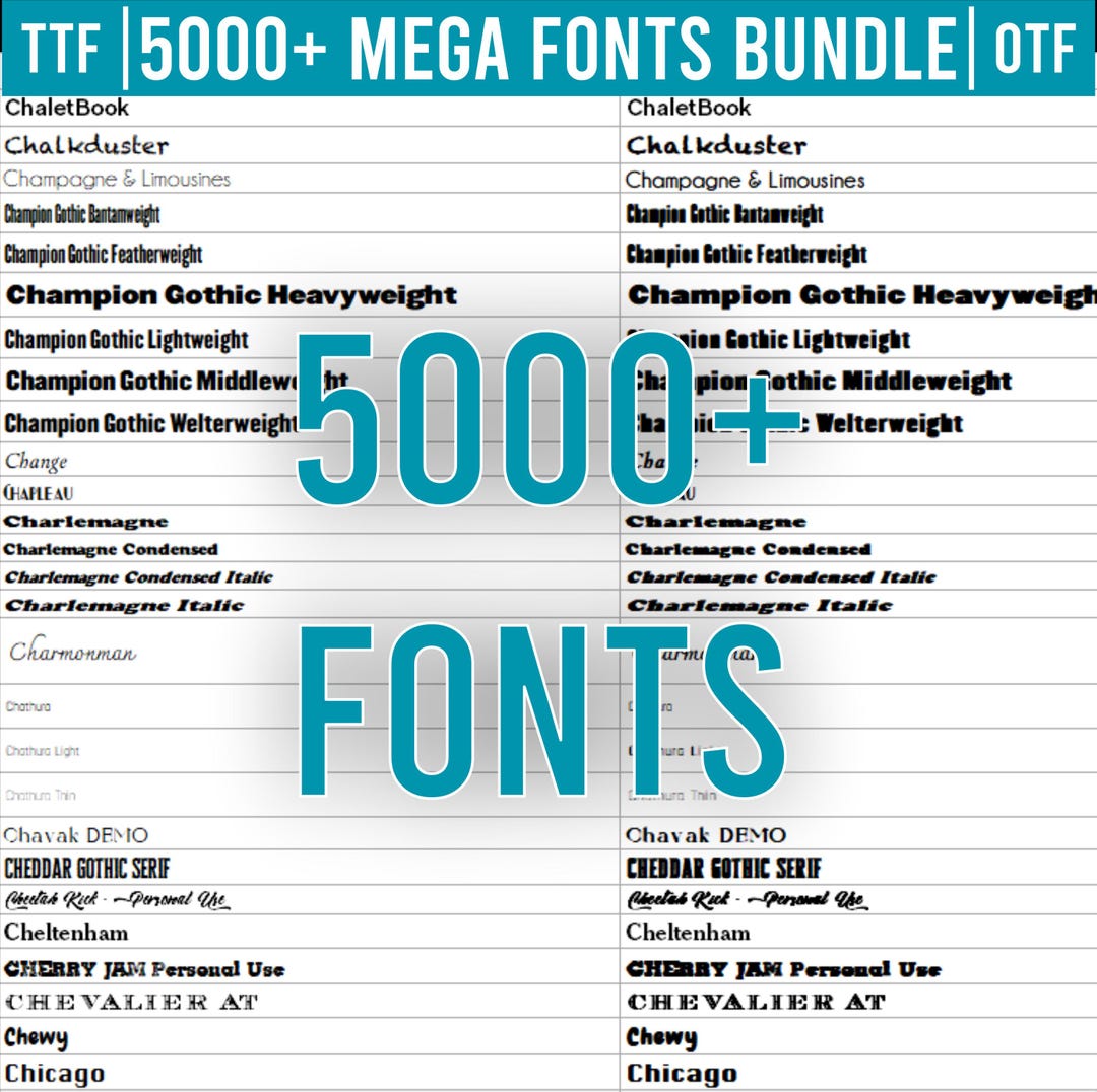 5000+ Mega Fonts Bundle | Handwritten Script | Calligraphy | & Modern ...