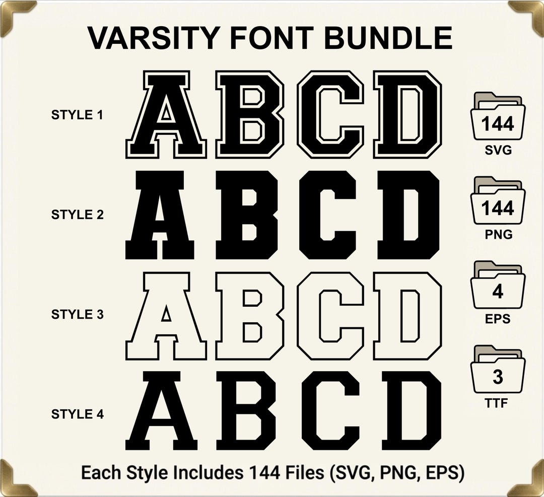 Varsity Font Svg, Varsity Letters Svg, Sports Font, College Font ...