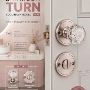 Crystal Bathroom Turn lock