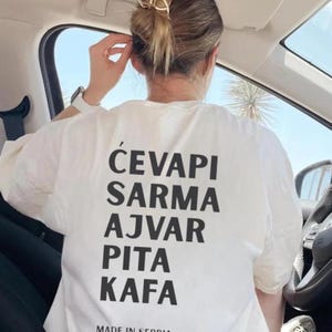 The Serbian Slava Starters Tee | Cevapi Sarma Ajvar Pita Kafa Shirt