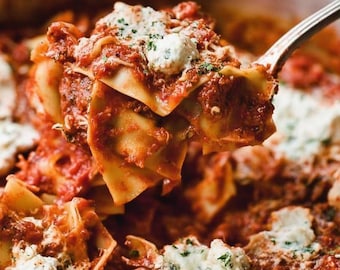 BEST RECIPE for Lazy Lasagna (Deconstructed Lasagna) easy recipe, dinner recipe, party recipe Instant PDF Download