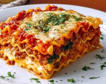 BEST RECIPE Chef’s Signature Classic Lasagna easy recipe, dinner recipe, party recipe Instant PDF Download