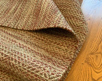 Handwoven Stair Runner 24” x 21’+ Carpet Wool Woven on Natural Hemp Cord, Hudson Valley NY Weaver