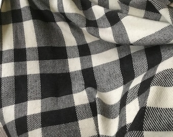 Handwoven Throw Black and White Silk-Merino Wool Blend