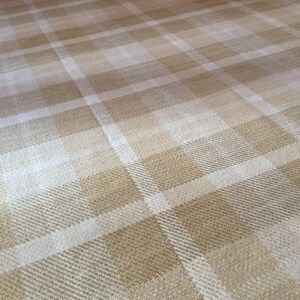 Hand Woven Neutral Wool Rug 9 x 12, Beige Plaid Grid Large Woven Wool Rug, 9 x 12 Handmade Beige Cream Rug image 4