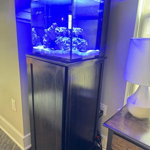 Custom Handmade Fish Tank Cabinet – Solid Wood Stand with Storage