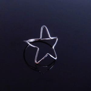 Zierliche Silber Stern Ring-Gold Stern Ring-Sterling Silber Stern Ring-Stern Schmuck-Glücksbringer Ring-Glücksbringer Schmuck-Sternzeichen Ring