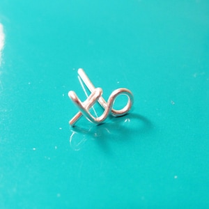 Single Sterling Silver XO Earring, Hugs and Kisses Earring, Gold XO Stud, Rose Gold XO Post Earring, Gold Love Earring, Valentine&#39;s Day Gift