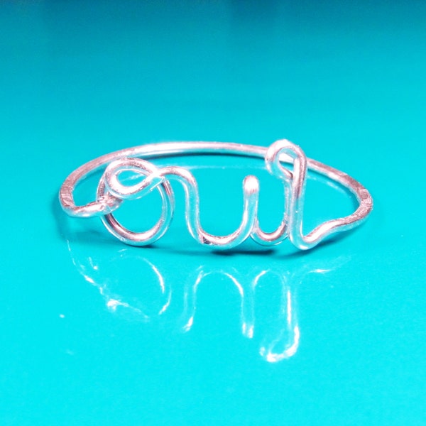 OUI Ring-Promise Ring-Yes I Do Ring-Dainty Wire Wrapped Ring-Simple Ring-Best Friend Ring-Yes I do Jewelry-Sterling Silver-Gold-Rose Gold