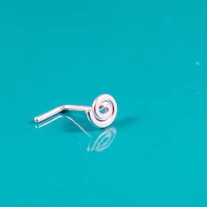 Tiny Sterling Silver Swirl Nose Earring-Gold Swirl Nose Earring-Spiral Nose Stud-Gold Spiral Post Earring-Silver Body Ring-Swirl Body Ring